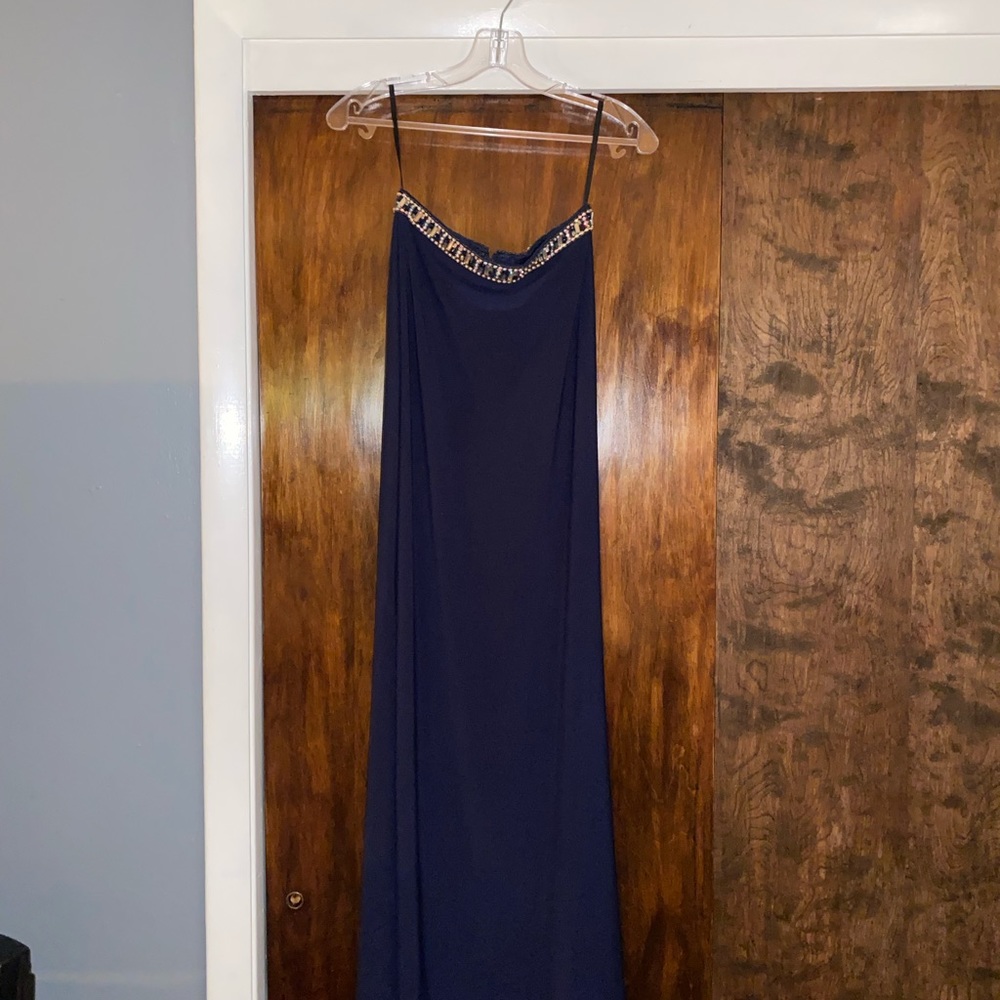 Alyce Paris two piece navy blue prom dress - Picture 12 of 12